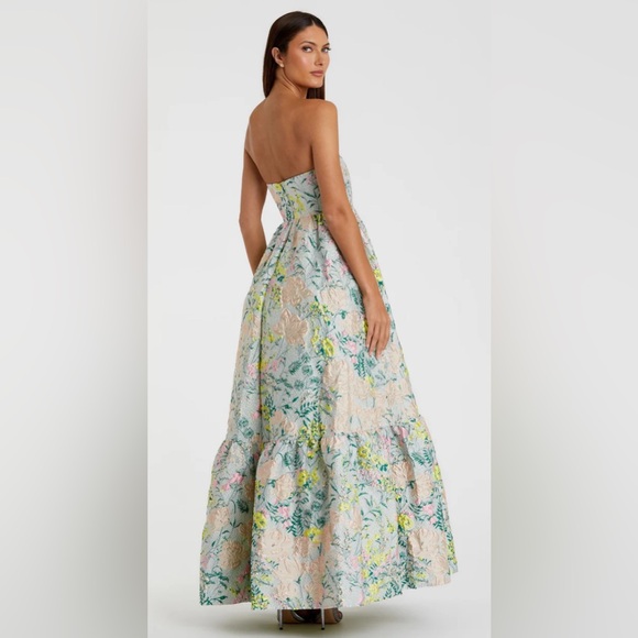 NEW - MAC DUGGAL- FLORAL BROCADE STRAPLESS DRESS - SIZE 12 - Picture 3 of 5
